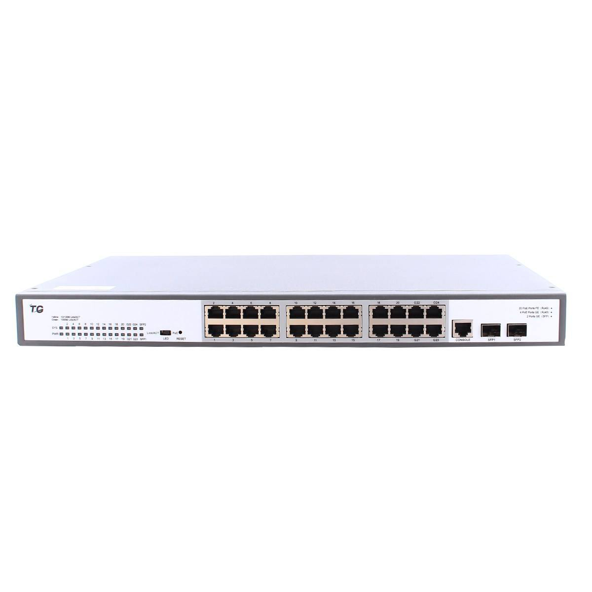 سوئیچ 24 پورت poe تی جی نت مدل 2026 با دو پورت SFP-4